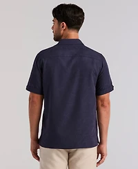 Cubavera Men's Palm Print Short-Sleeve Button-Down Shirt