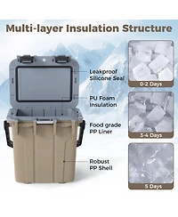 Gouun 21-Quart Injection Molded Hard Cooler with 5-Day Ice Retention