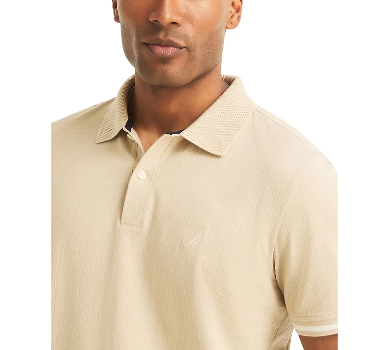 Nautica Men's Short-Sleeve Compact Seersucker Polo Shirt