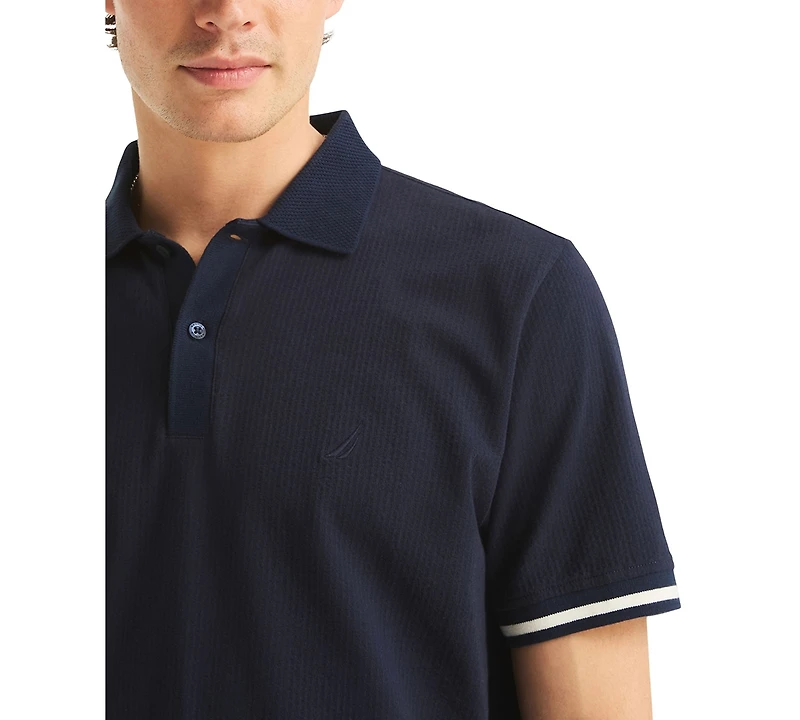 Nautica Men's Short-Sleeve Compact Seersucker Polo Shirt