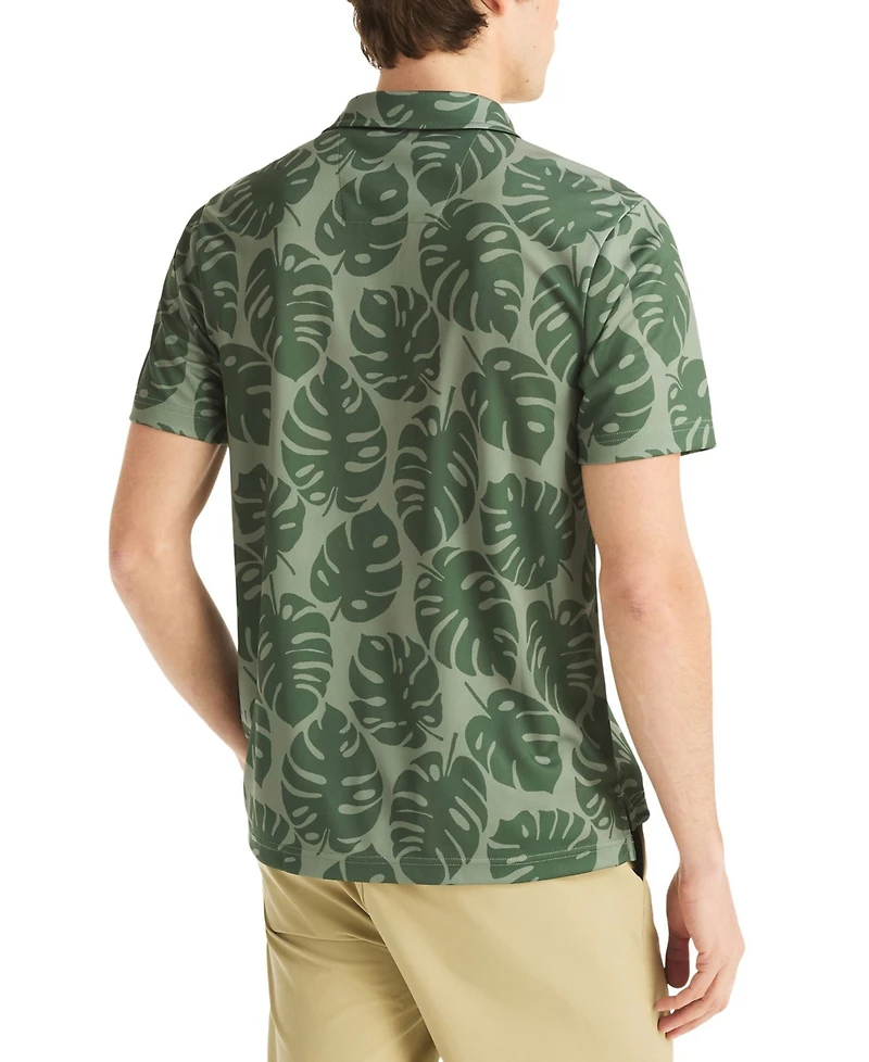 Nautica Men's Short-Sleeve Frond Print Golf Polo Shirt
