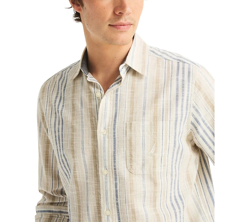 Nautica Men's Long-Sleeve Stripe Shirt