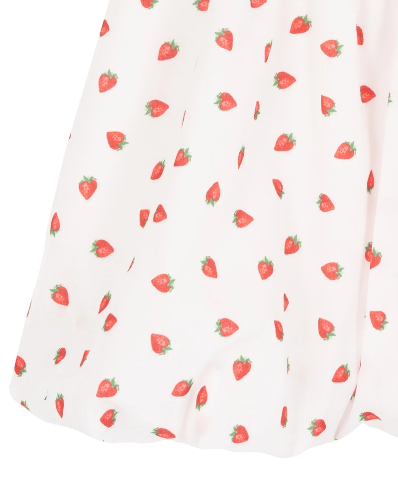 Rare Editions Girls' 7-16 Strawberry-Print Sleeveless Dress