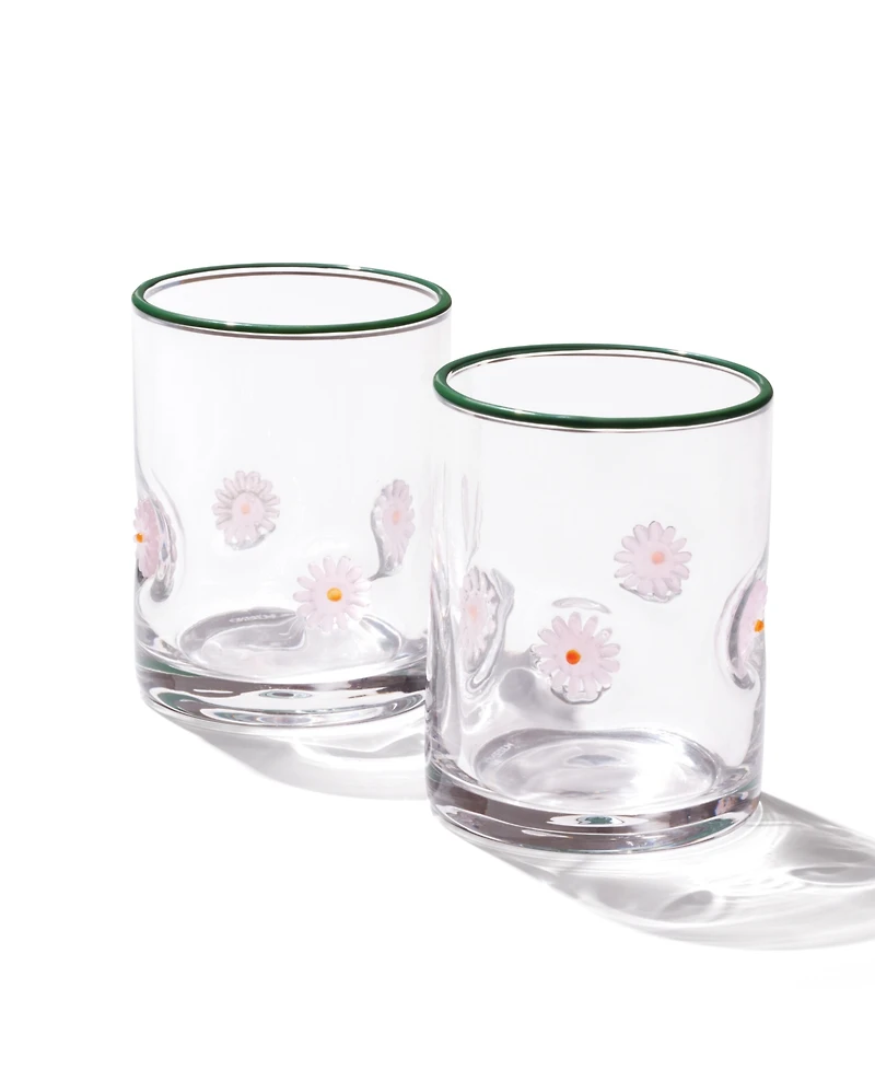 Oneida 24 Seven Flower Tumbler, Set of 2