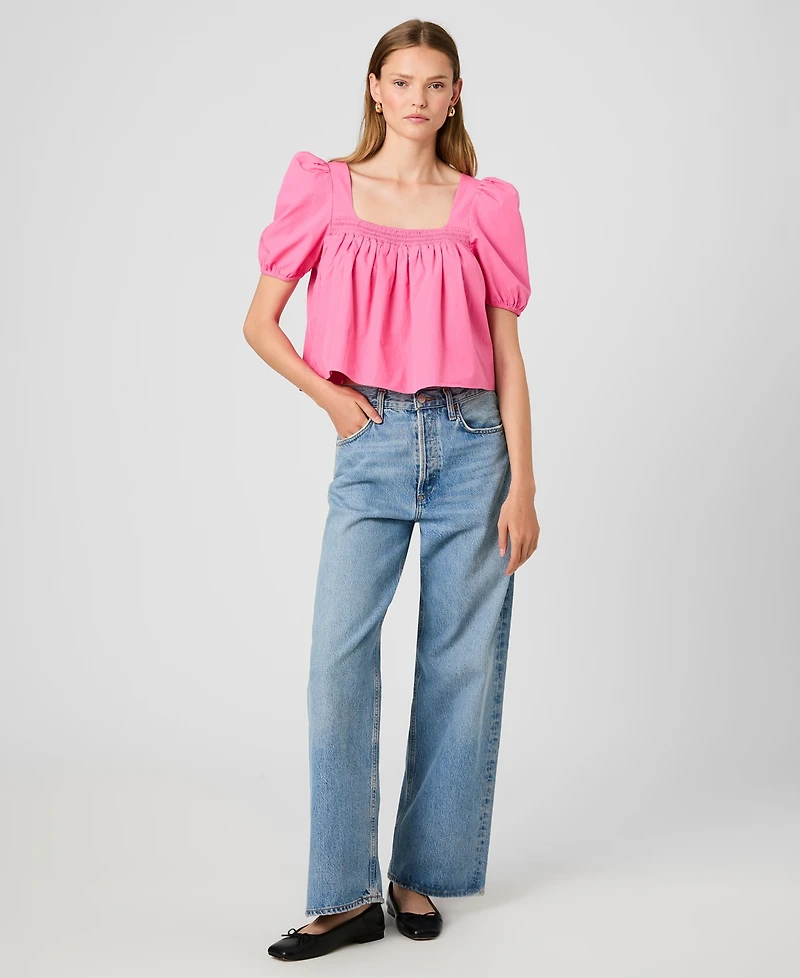 French Connection Women's Short-Sleeve Square Neck Top