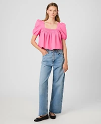 French Connection Women's Short-Sleeve Square Neck Top