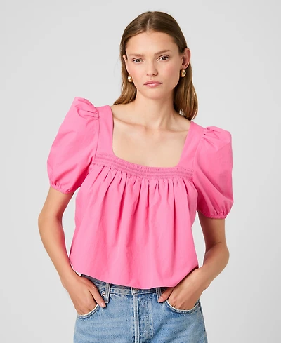 French Connection Women's Short-Sleeve Square Neck Top