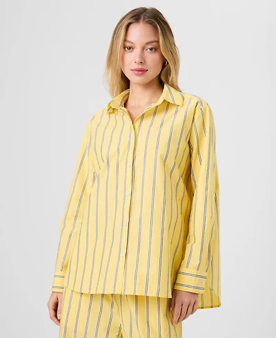 French Connection Women's Long-Sleeve Button-Front Stripe Shirt