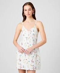 French Connection Women's Floral Print V-Neck Mini Dress
