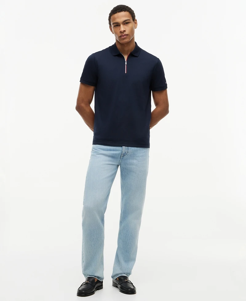 Tommy Hilfiger Men's Liquid Cotton Zip Polo Shirt