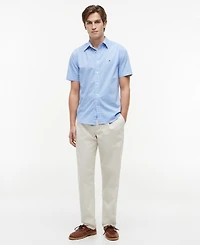 Tommy Hilfiger Men's Flex Poplin Gingham Short-Sleeve Shirt