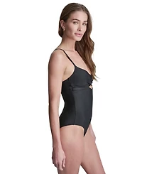 Dkny Women's Keyhole Twist Tummy Control One-Piece Swimsuit