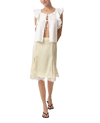 Line & Dot Women's Emel Lace Godet Midi Skirt