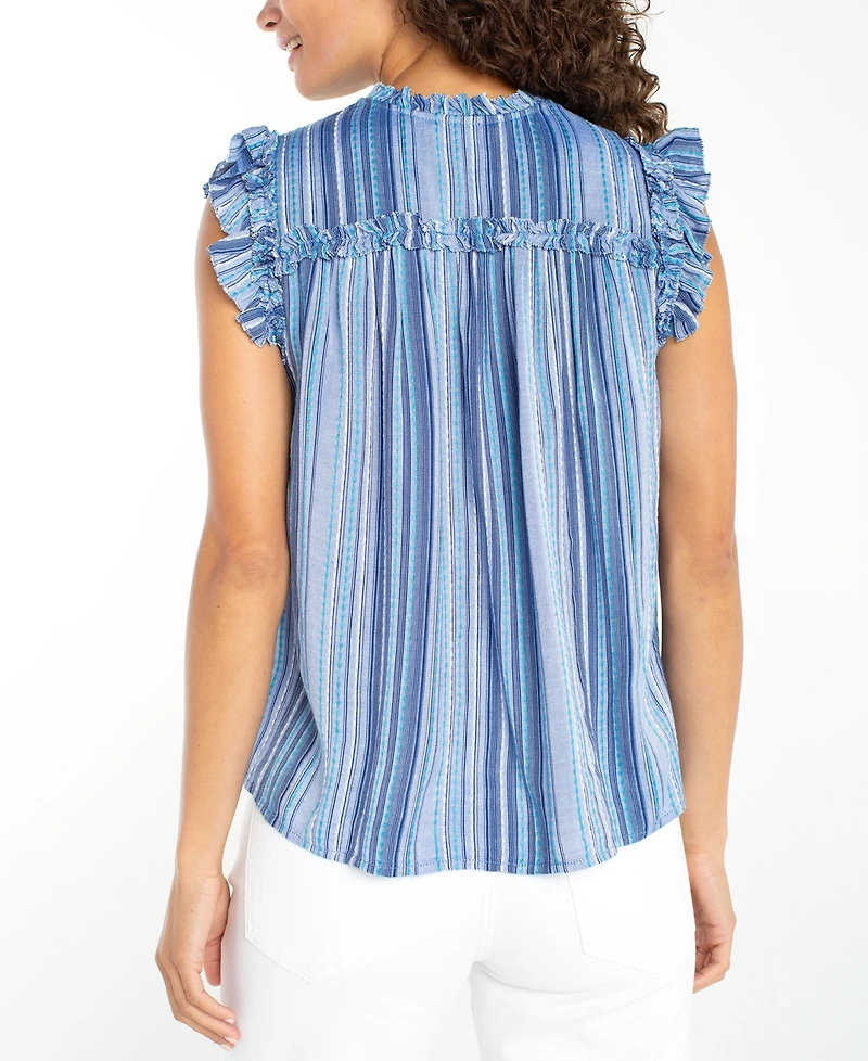 Liverpool Los Angeles Petite V-Neck Blouse