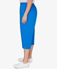 Alfred Dunner Plus Lady Liberty Heat Set Side Seam Pocket Capri Pants