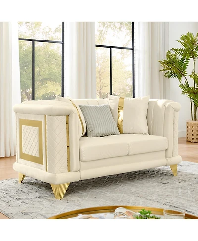 Streamdale Furniture Loveseat Sofa Trim and Pillows