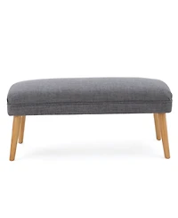 Streamdale Furniture38 inches Wide Linen Look Ottoman Bench Footstool