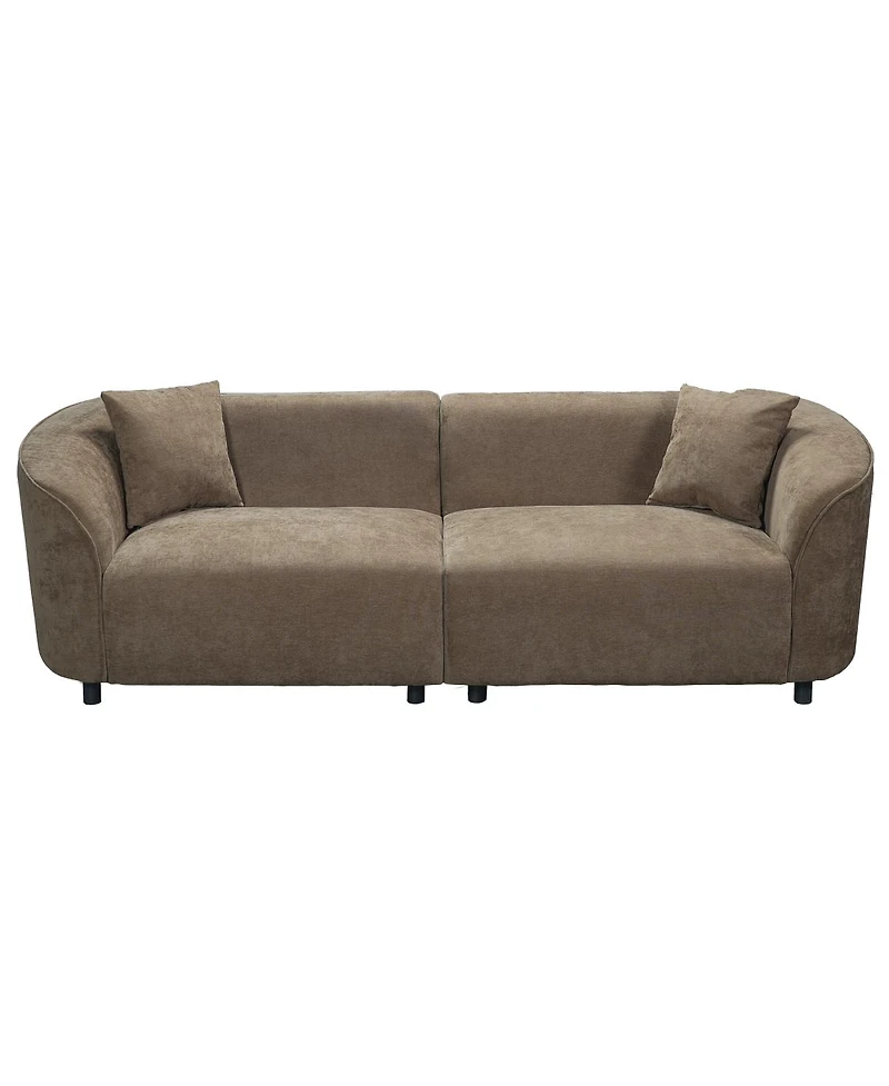 Streamdale Furniture 87" Curved Sofa: Plush, Streamlined, Durable