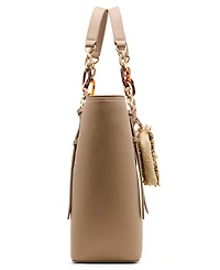 Anne Klein Medium Tortoise Chain Tote Handbag