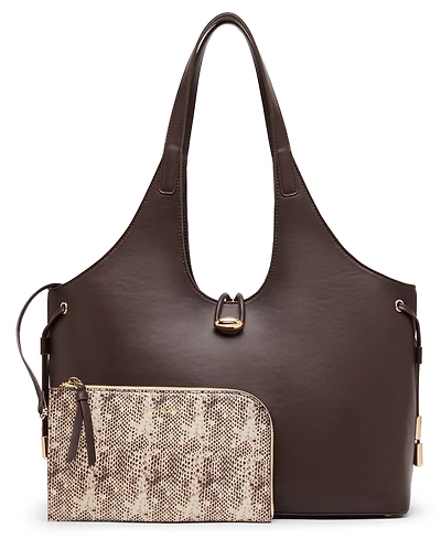 Anne Klein Medium with Animal Print Pouch Tote Handbag