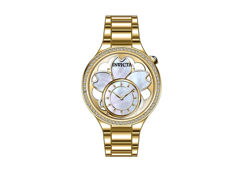 Invicta Women's 46754 Wildflower Quartz PC10 Mother of Pearl, Metal Dial Watch