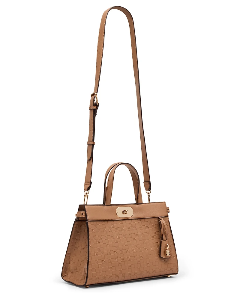 Anne Klein Medium Convertible Embossed Satchel Handbag