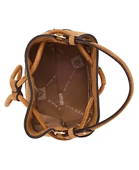 Anne Klein Textured Faux Suede Mini Bucket Handbag