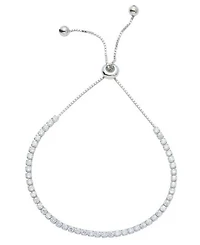 Adornia Cubic Zirconia Silver 3-Piece Bar Tennis Set