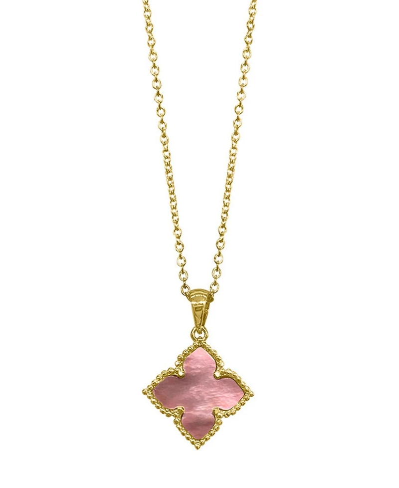 Adornia Mother-of-Pearl Gold 2-Piece Pink Flower Set