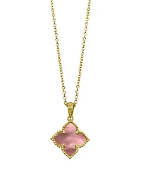 Adornia Mother-of-Pearl Gold 2-Piece Pink Flower Set