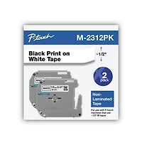 Brother P-Touch M2312PK M Series 0.47 in. x 26.2 ft. Tape Cartridges for P-Touch Labelers (2/ Pack