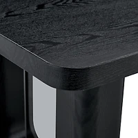 Streamdale Furniture Modern Wood Grain and Glass Dining Table
