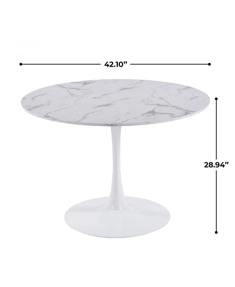 Streamdale Furniture Marble Tulip Dining Table