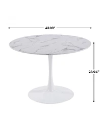 Streamdale Furniture Marble Tulip Dining Table