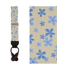 Trafalgar Men's Weldon Floral Silk Suspenders and Bow Tie Bundle