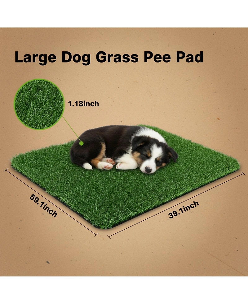 Aronkl Artificial Grass Dog Potty Pad Strong Absorbency Soft Easy Clean Indoor Outdoor