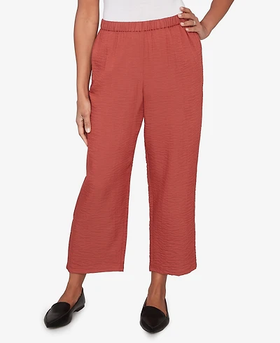 Alfred Dunner Women's Spice Market Wide-Leg Pull-On Ankle Pants
