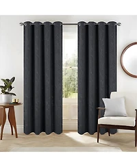 Rt Designers Collection Heidi Halo Foil Blackout Polyester Window Curtain Grommet Panel 52" x 84"