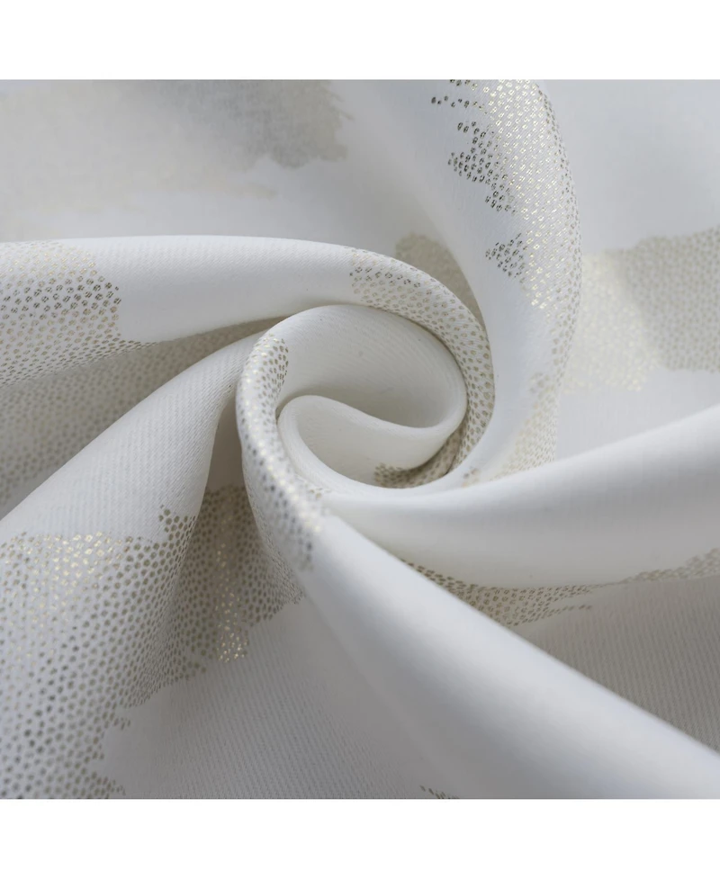 Rt Designers Collection Heathrow Halo Foil Blackout Polyester Window Curtain Grommet Panel 52" x 84"