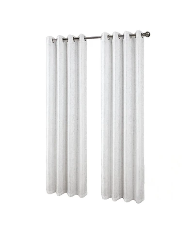 Rt Designers Collection Brighton Foil Jacquard Polyester Window Curtain Grommet Panel 52" x 84"