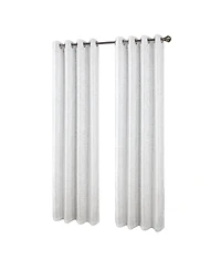 Rt Designers Collection Brighton Foil Jacquard Polyester Window Curtain Grommet Panel 52" x 84"