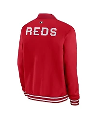 Nike Men's Red Cincinnati Reds 2026 City Connect Authentic Collection Relaxed Full-Zip Bomber Jacket