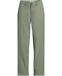 Lands' End Women's Mid Rise Classic Straight Leg Chino Ankle Pants