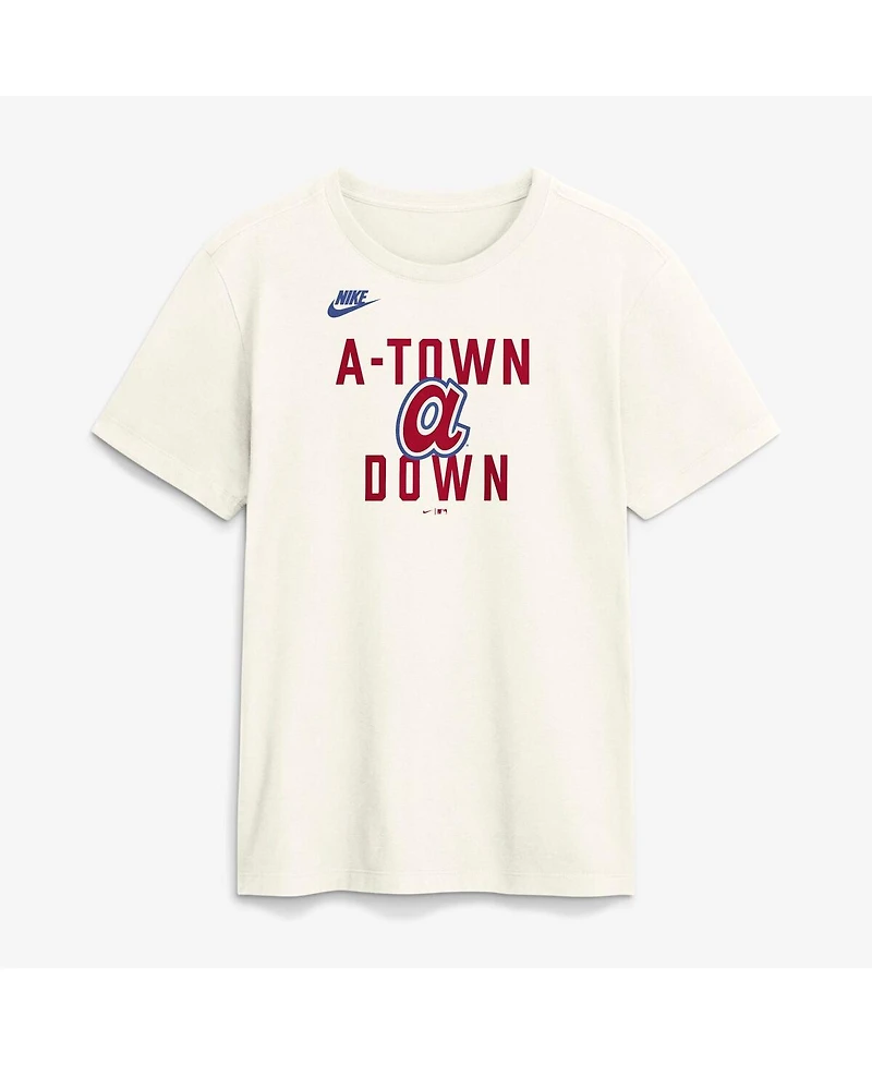 Nike Men's Cream Atlanta Braves Cooperstown Collection ‘70s Inspired T-Shirt