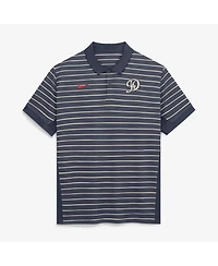 Nike Men's Navy/Cream Los Angeles Dodgers Authentic Collection City Connect Striped Victory Dri-fit Polo Shirt