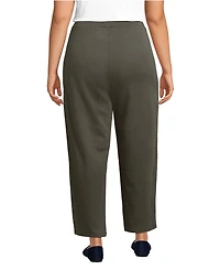 Lands' End Plus Sport Knit High Rise Barrel Ankle Pants