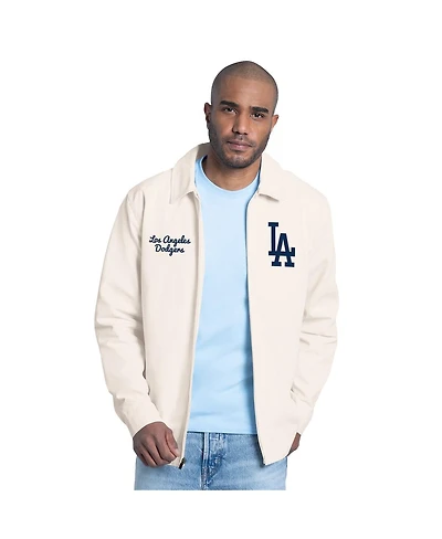 Starter Men's White Los Angeles Dodgers Franchise Lightweight Full-Zip Jacket