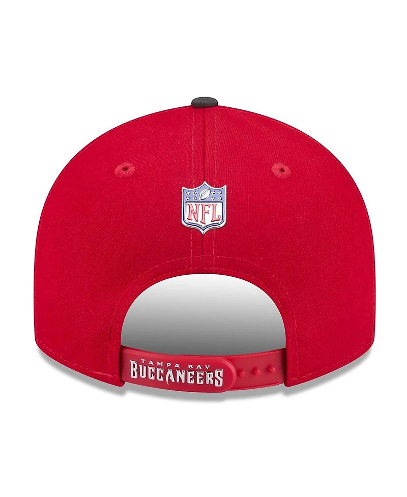 New Era Men's Red/Pewter Tampa Bay Buccaneers 2026 Nfl Draft On Stage Pre-Curved 9FIFTY Snapback Hat