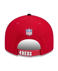 New Era Men's Scarlet/Black San Francisco 49ers 2026 Nfl Draft On Stage Pre-Curved 9FIFTY Snapback Hat