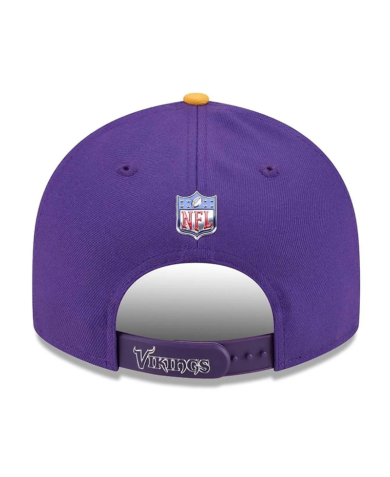 New Era Men's Purple/Gold Minnesota Vikings 2026 Nfl Draft On Stage Pre-Curved 9FIFTY Snapback Hat